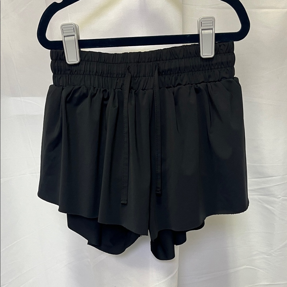 Suzette Collection girls black Elastic Waist butterfly Shorts size M (8/10)